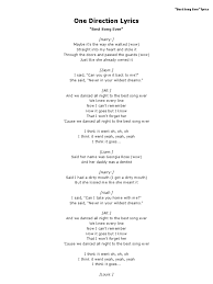 You know, i know, you know i'll remember you, and i know, you know, i know you'll remember me, One Direction Best Song Ever Lyrics