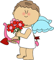 Valentines day clip art valentines day clipart photo. Download Hd Valentine S Day Cupid With Flowers Clip Art Valentines Day Clipart Cupid Transparent Png Image Nicepng Com