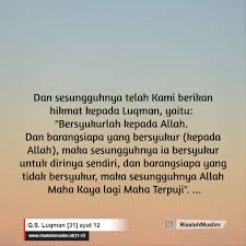 Surah Luqman Ayat 12 Qs 31 12 Tafsir Alquran Surah Nomor 31 Ayat 12