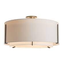 Handcrafted to order by skilled artisans in vermont, usa. Exos Large Double Shade Semi Flush Hubbardton Forge