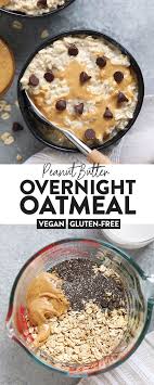 Peanut Butter Overnight Oats Are The Best Breakfast In So Many Ways Made With Ro Overnight Oats Healthy Easy Vegan Overnight Oats Peanut Butter Overnight Oats