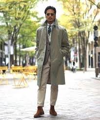 Olive Trenchcoat With Chelsea Boots Outfits For Men 17 Ideas Outfits Lookastic