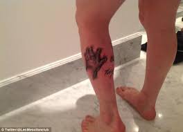 Messi made tattoos for his son thiago photo news. Lionel Messi Gets Tattoo Dedicated To Barcelona Superstar S Son Daily Mail Online