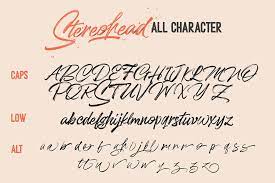 Download millions of fonts, graphic assets, actions, icons & more! Stereohead Brush Lettering Font Free Design Resources
