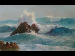 How Painting The Angry Sea Como Pintar Mar Bravo Youtube Painting Seascape Bob Ross Paintings