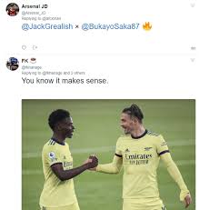 Bukayo saka must be included for england vs czech republic for his attacking impetus credit: Arsenal Fans Noticed What Happened Between Bukayo Saka And Jack Grealish Amid Talk Of Swap Deal Football London