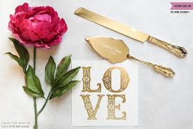 Personalized Gold Wedding Cake Knife And Server Set 2pc Etsy Wedding Cake Knife Wedding Cake Knife And Server Set Personalized Wedding Cake Knife