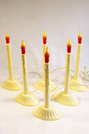 Warm Yellow Glow 6 Vintage Christmas Electric Candles Window Candle Holiday Lights Candolier Christmas Window Lights Christmas Candles Christmas Lights
