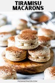 Tiramisu Macarons Recipe In 2020 Macaron Flavors Macaroon Recipes Macaron Recipe