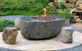 Delivered and installed by fabian! Elementi Chester Granite Boulder Fire Pit Ofs006ng Gardenlines