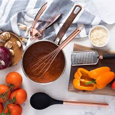 Peralatan memasak kitchen utensil dan kitchen equipment. Buy Black Silicone Copper Kitchen Utensils With Copper Utensil Holder 17pc Set Black And Copper Measuring Cups And Spoons Set Rose Gold Kitchen Utensil Set Black And Copper Kitchen Accessories