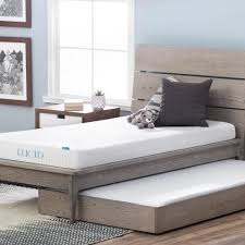 Lucid 5 In Cal King Dual Layer Gel Memory Foam Mattress Hdlu05ck45gf The Home Depot Foam Mattress Gel Memory Foam Mattress Firm Memory Foam Mattress