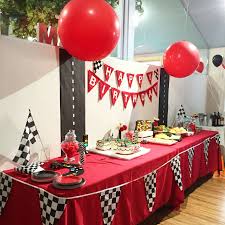 Rev up your party planning with race car party supplies, decorations, and favors from windy city novelties. Cars Theme Table Decor By Snooknuk Cars Theme Birthday Party Car Themed Parties Cars Birthday Party Decorations