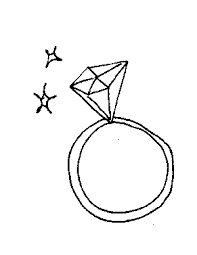 Rings coloring page from arts & culture category. Diamond Ring Coloring Page