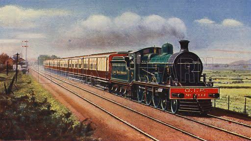 Bombay-Calcutta Mail on the Great Indian Peninsula Railway stock image | Look and Learn