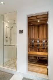 Must Have Steam Shower Sauna Combo But Bigger And With A Freestanding Jetted Tub Sauna Design Sauna Shower Bathrooms Remodel