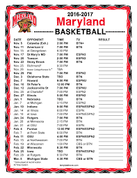 View the 2015 maryland football schedule at fbschedules.com. Printable 2016 2017 Maryland Terrapins Basketball Schedule
