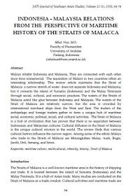 Browse & discover thousands of history book titles, for less. Indonesia Malaysia Relations From The Perspective Of Maritime History Of The Straits Of Malacca Jati Journal Of Southeast Asian Studies