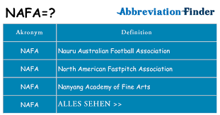 At nafa, membership truly has its privileges. Was Bedeutet Nafa Nafa Definitionen Abkurzung Finder