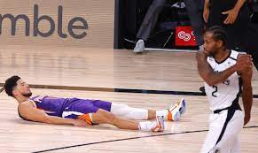 Someone saying something funny on. Bickley Suns Booker Cemented As Nba Superstar Following Game Winner