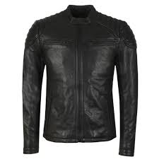 mens black new hero leather jacket