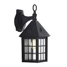 Shop Portfolio 15 12 In H Black Outdoor Wall Light At Lowes Com Black Outdoor Wall Lights Outdoor Wall Light Fixtures Outdoor Wall Lighting