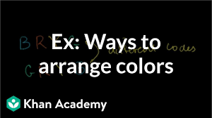 Ways To Arrange Colors Video Khan Academy