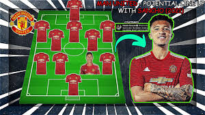 Manchester united play southampton away at the saint mary's stadium in the premier league on sunday afternoon. Manchester United Potential Line Up With Jadon Sancho 2021 Youtube