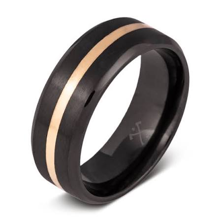 Manly Bands Black Zirconium Wedding Ring Mens Ring Fitzgerald Manly Bands Engraving Black Zirconium Solid