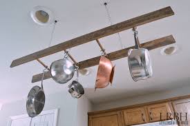 Sep 17, 2020 · in the past, storage solutions were almost exclusively bulky plastic bins, cheap hanging shoe trees, or vacuum sealed storage bags. Diy Ladder Pot Rack Domestically Speaking