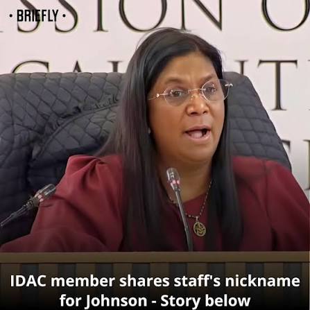 From "gorgeous" to "flip flop". IDAC staff had their own nickname for Andrea  Johnson because she often changed her decisions. Nickname in the comments.  Image: Voice of the Cape Radio - VOC (