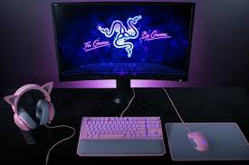 💌💗 == streaming setup / pink gaming desk tour {custom built pc} == 💗gaming channel: Gamer Girl Must Haves Hot Pink Headsets Mice And More On Realgear Gone Are The Days When Video Games We Computer Setup Gaming Room Setup Video Game Rooms