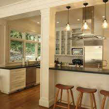 The Structural Beam And Support Column Were Integrated Into This Design Beautifully Contemporary Kitchen Kitchen Living Living Room Kitchen