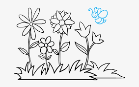 If you want to paint the flower from the front, make a circle, using dotted lines rather than a solid line. How To Draw Flower Garden Drawing Free Transparent Png Download Pngkey