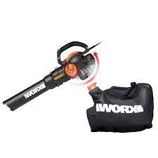 Worx Wg514 3 In 1 Trivac Deluxe 2 0 Electric Blower Mulcher Vacuum Black Blowers Leaf Mulch Vacuum