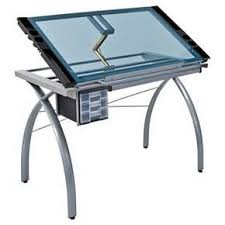 Canvas Color Adjustable Craft Station Silver Blue Glass Studio Designs Craft Station Drawing Table Safety Glass