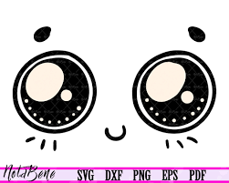 Kawaii Face Svg Kawaii Faces Clipart Cute Cartoon Svg Cute Etsy Kawaii Faces Svg Cute Cartoon Eyes
