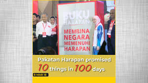 Pakatan harapan must stop making empty promises, including for free education, ahead of the 14th general election, says gerakan youth chief tan kheng liang. Report Card Pakatan S 10 Promises In First 100 Days Thestartv Com