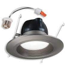 Halo 5 In And 6 In Satin Nickel Recessed Retrofit Baffle Trim Led Module 80 Cri 2700k Rl560sn6827 The Home Depot Led Recessed Lighting Recessed Lighting Kits Recessed Lighting