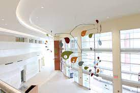 Custom made mobile sculpture featured in the upside trailer october 3, 2018; Ekko Mobiles Large Custom Hanging Mobiles Kinetic Art And Ceiling Sculptures For Home Business And Public Spaces