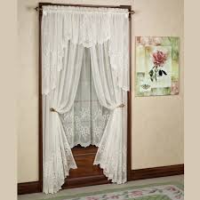 918 erica crushed sheer voile ascot valance. Cameo Rose Lace Window Treatment