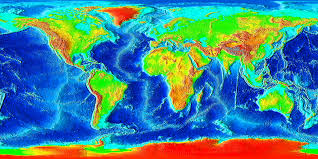 Topographic Map If The Earth Oceans Of The World Abstract Ocean Fun