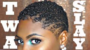 If the ends are frayed or tangled, trim the tip until your ends create a perfect curl. How I Style My Short Natural Hair Twa Slay 4b Natural Hair Twa Natural Hair Styles Short Natural Hair Styles