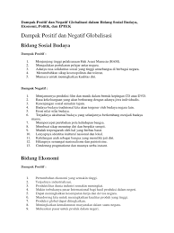 Laporan mengenai pengaruh negatif globalisasi. Dampak Positif Dan Negatif Globalisasi Dalam Bidang Sosial Budaya Pdf
