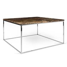Add style to your home, with pieces that add to your decor while providing hidden storage. Gleam Brown Marble Chrome Coffee Table By Temahome Eurway