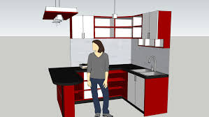 Anda bisa menggunakan motif ini sebagai top table ataupun backsplash (dinding dapur). Kitchen Set Minimalis 3d Warehouse