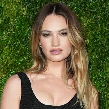 Lily James' beach waves are a summer dream