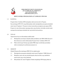 Kertas kerja kempen ponteng sifar. Kertas Kerja Kelas Tambahan 2016