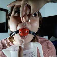 Girl Hogtied Harness Gagged And Drooling | BDSM Fetish