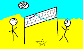 Desenho de uma defesa de voleibol para colorir. Volei De Praia Desenho De Thelmarp Gartic